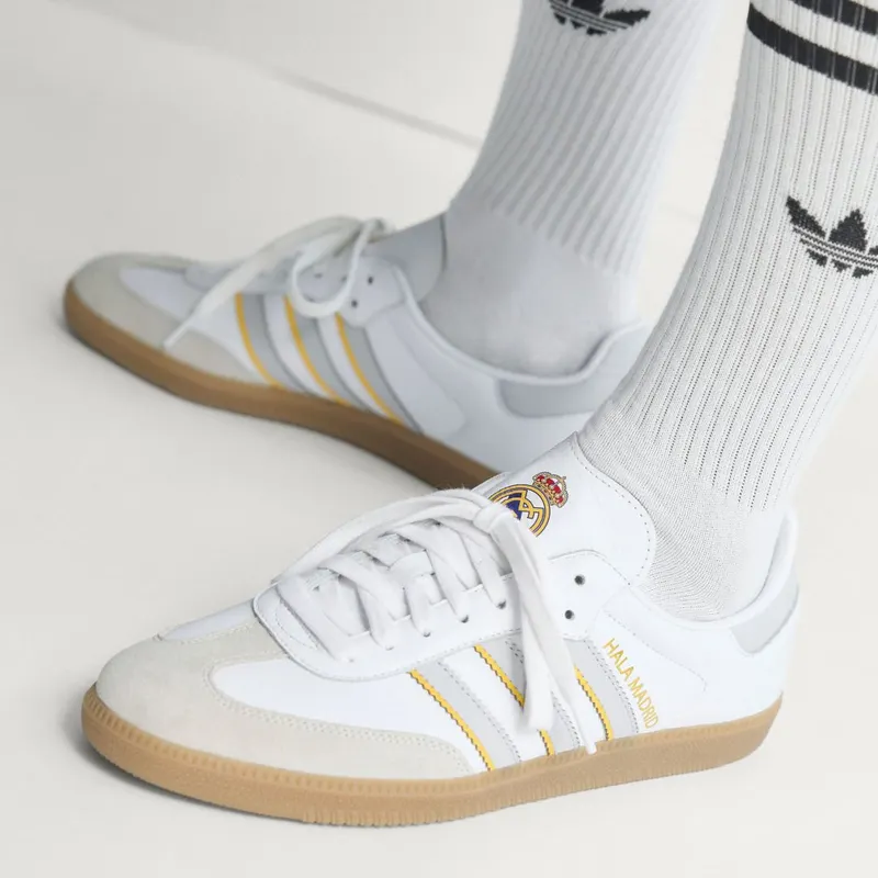 Adidas Samba Real Madrid Cloud White / Light Solid Grey / Gum (JQ4038)