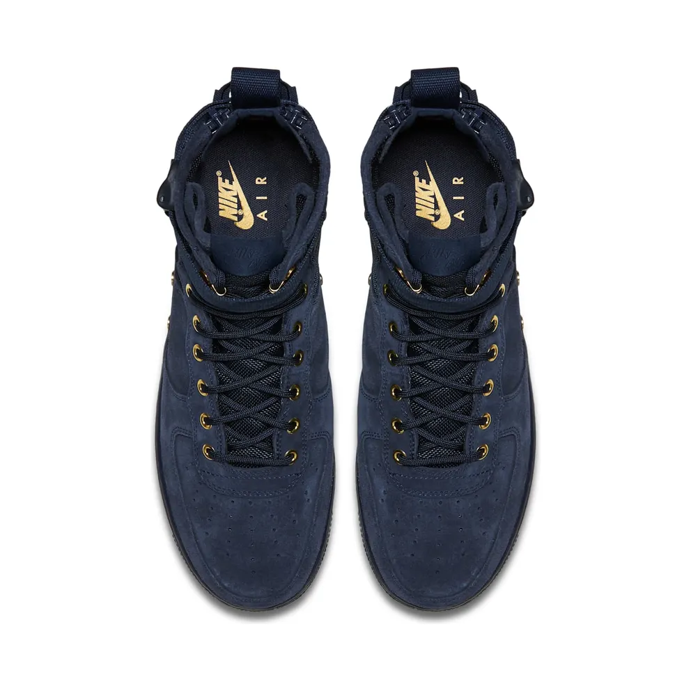 Nike SF Air Force 1 Mid Obsidian Metallic Gold Obsidian/Black-Obsidian (917753-400)