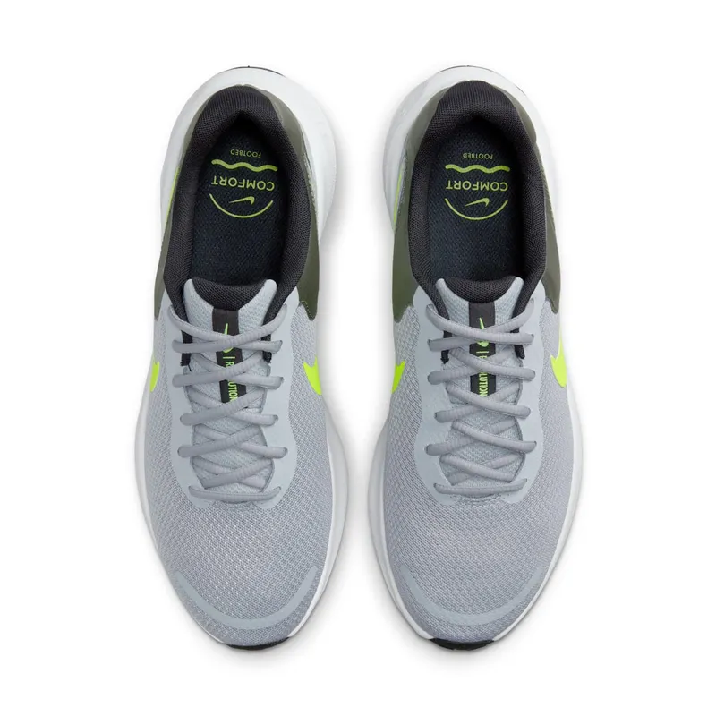 Nike Revolution 7 Wolf Grey Smoke Grey Black Volt (FB2207-002)