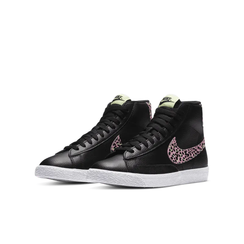 Nike Blazer Mid Black Pink Cheetah (GS) Black/Barely Volt-White-Pink Rise (DA4674-001)