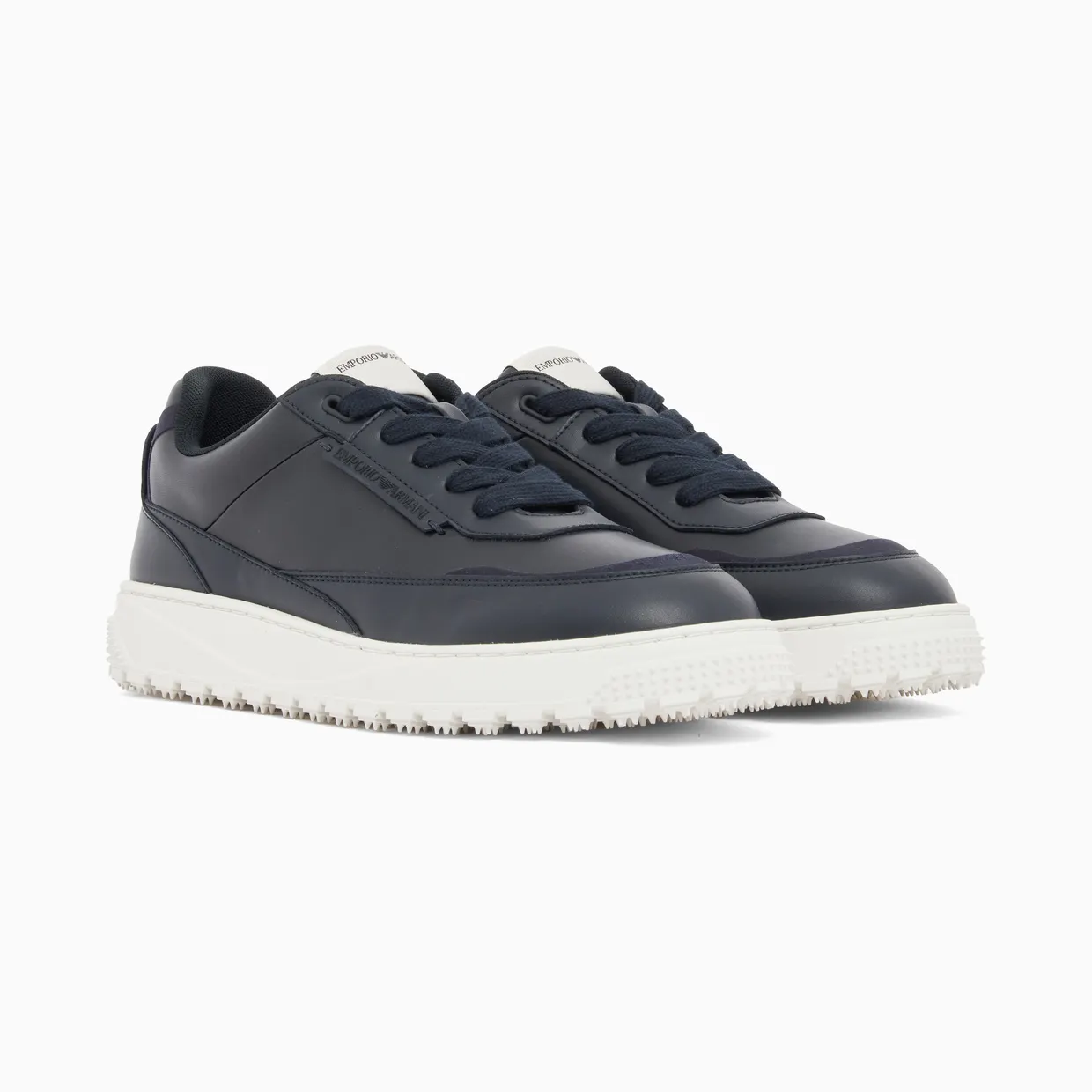 Armani Lace-Up Sneakers With A Textured Rubber Sole (EM006510-AF27353-ZB020) (2)