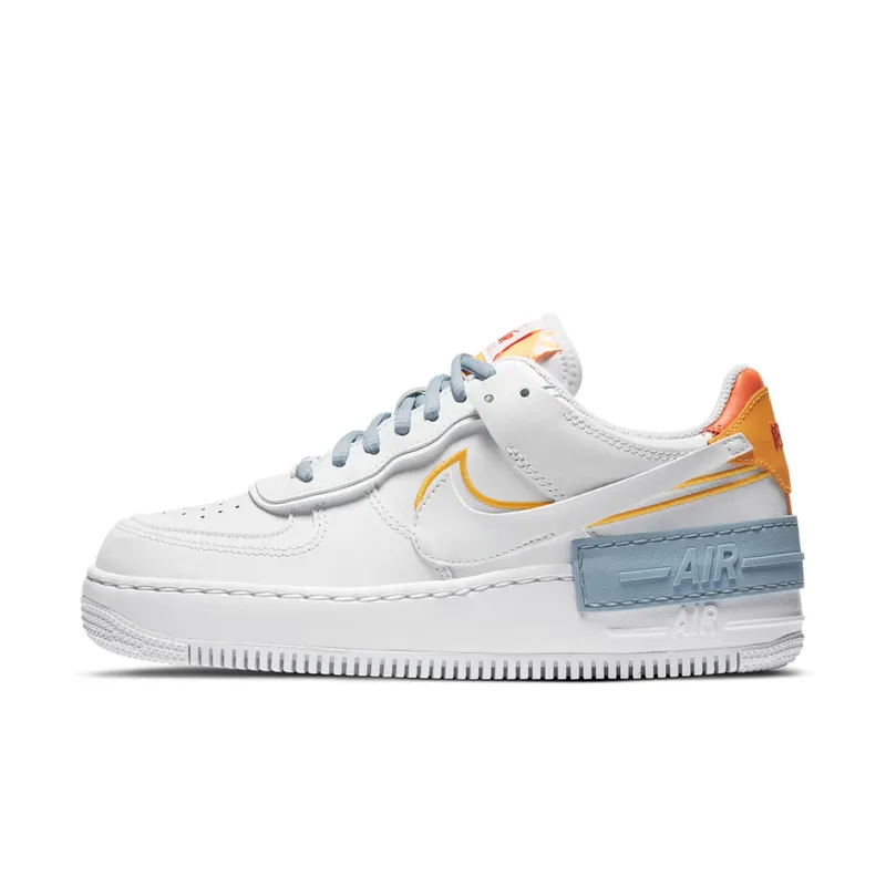 Nike Air Force 1 Shadow Kindness Day 2020 (W) White/Light Armory Blue Heather-Laser Orange-Summit White (DC2199-100)