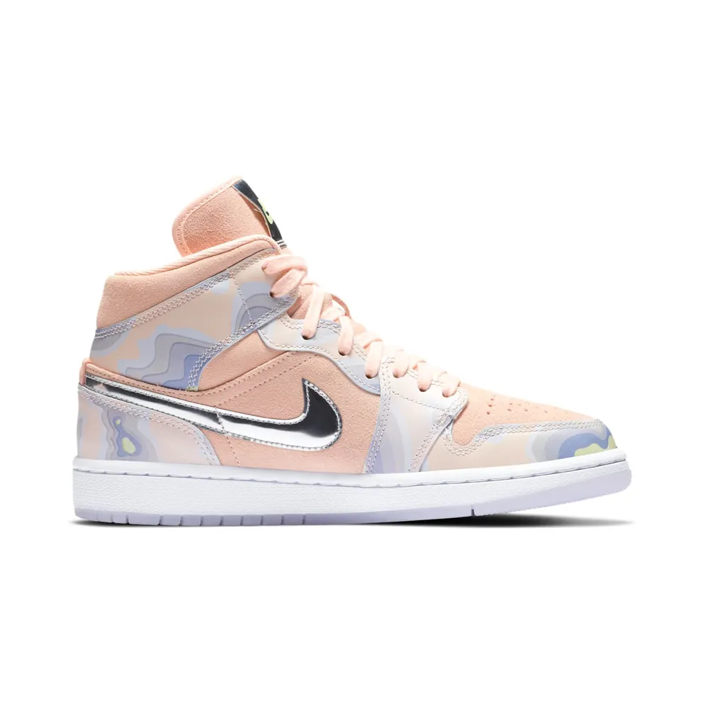 Jordan 1 Mid SE P(HER)SPECTIVE (W) Washed Coral/Chrome-Light Whistle (CW6008-600)