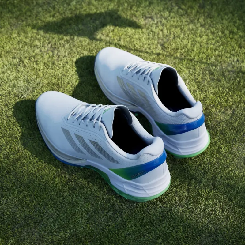 adidas Adizero ZG Spikeless Golf Cloud White Silver Metallic Lime Burst (JQ7725)