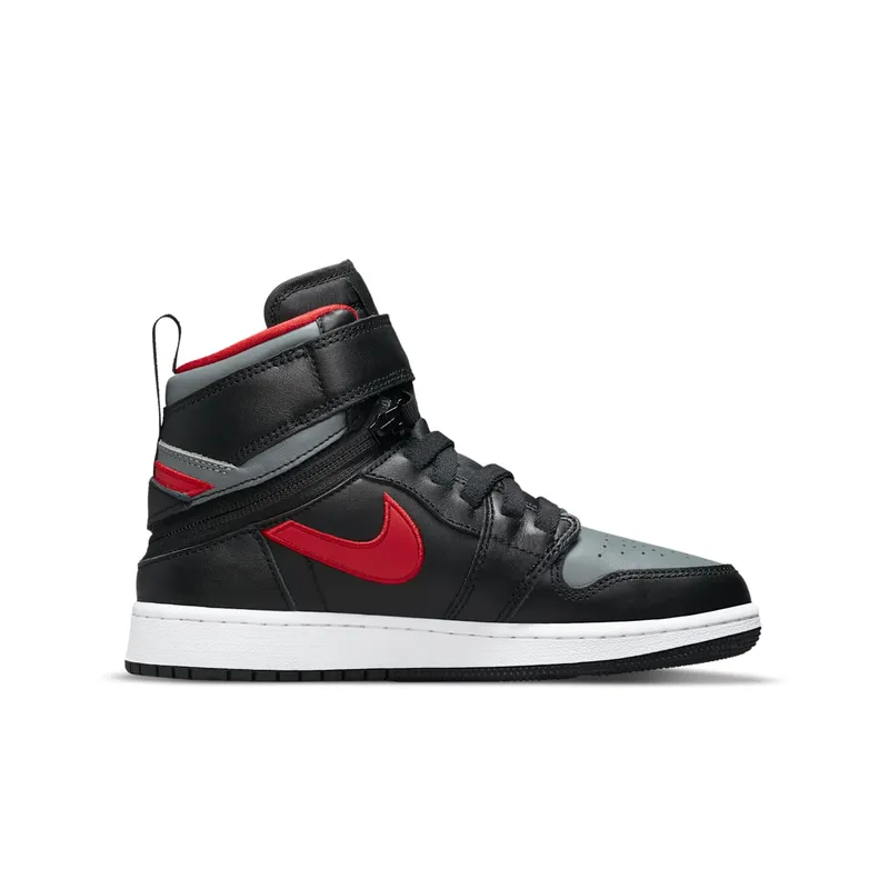 Air Jordan 1 Flyease Black Gym Red Smoke Grey (GS) (DC7986-006)