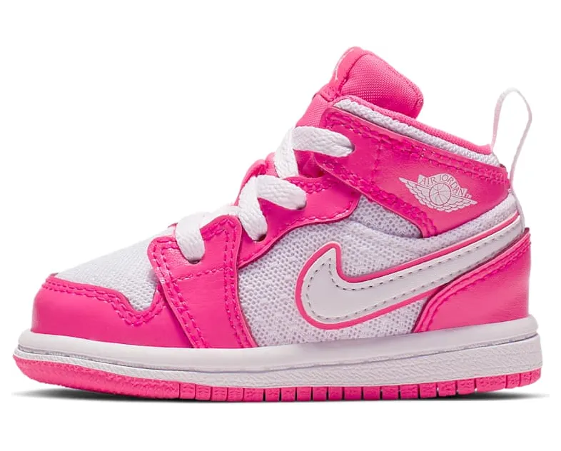 Jordan 1 Mid Hyper Pink White (TD)