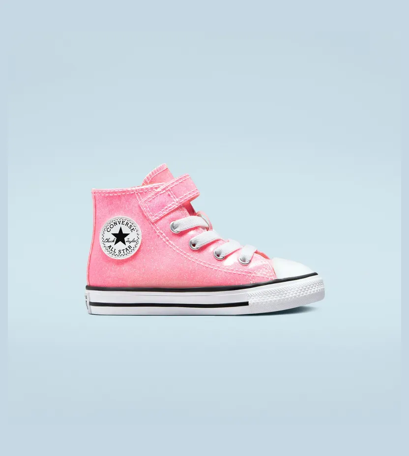 Converse Chuck Taylor All Star Easy-On Glitter Roze/bleached Coral/wit (A01005C)