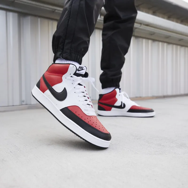 Nike Court Vision Mid White Red Black (DM1186-600)