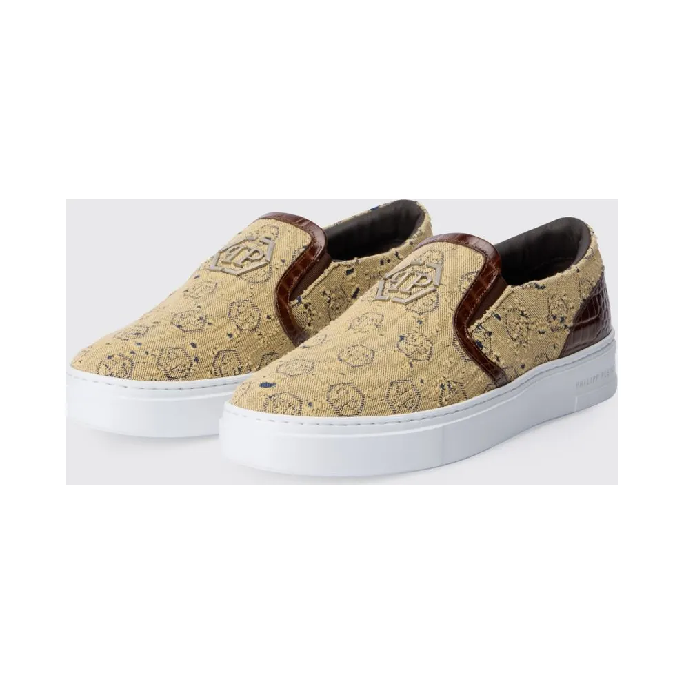 Philipp plein Canvas with Hexagon Jacquard Brown (SAFSUSC0919PDE037C04)