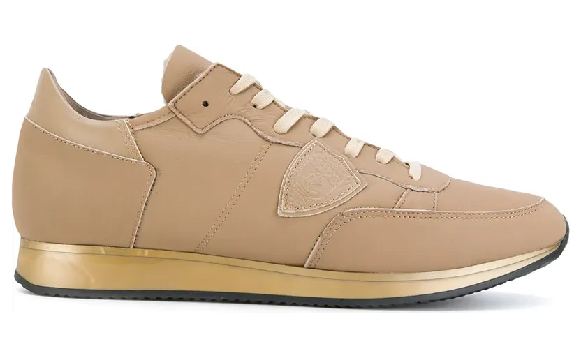 Philippe Model Paris Sneakers mit Metallic-Sohle – Braun (TRLUAM19)