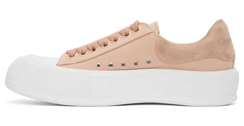 Alexander McQueen Pink Deck Lace Plimsoll Sneakers (654593W4PQ1) (3)
