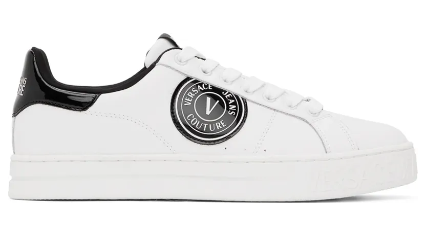Versace Jeans Couture Black V-Emblem Court 88 Sneakers (E73YA3SK1EZP165)