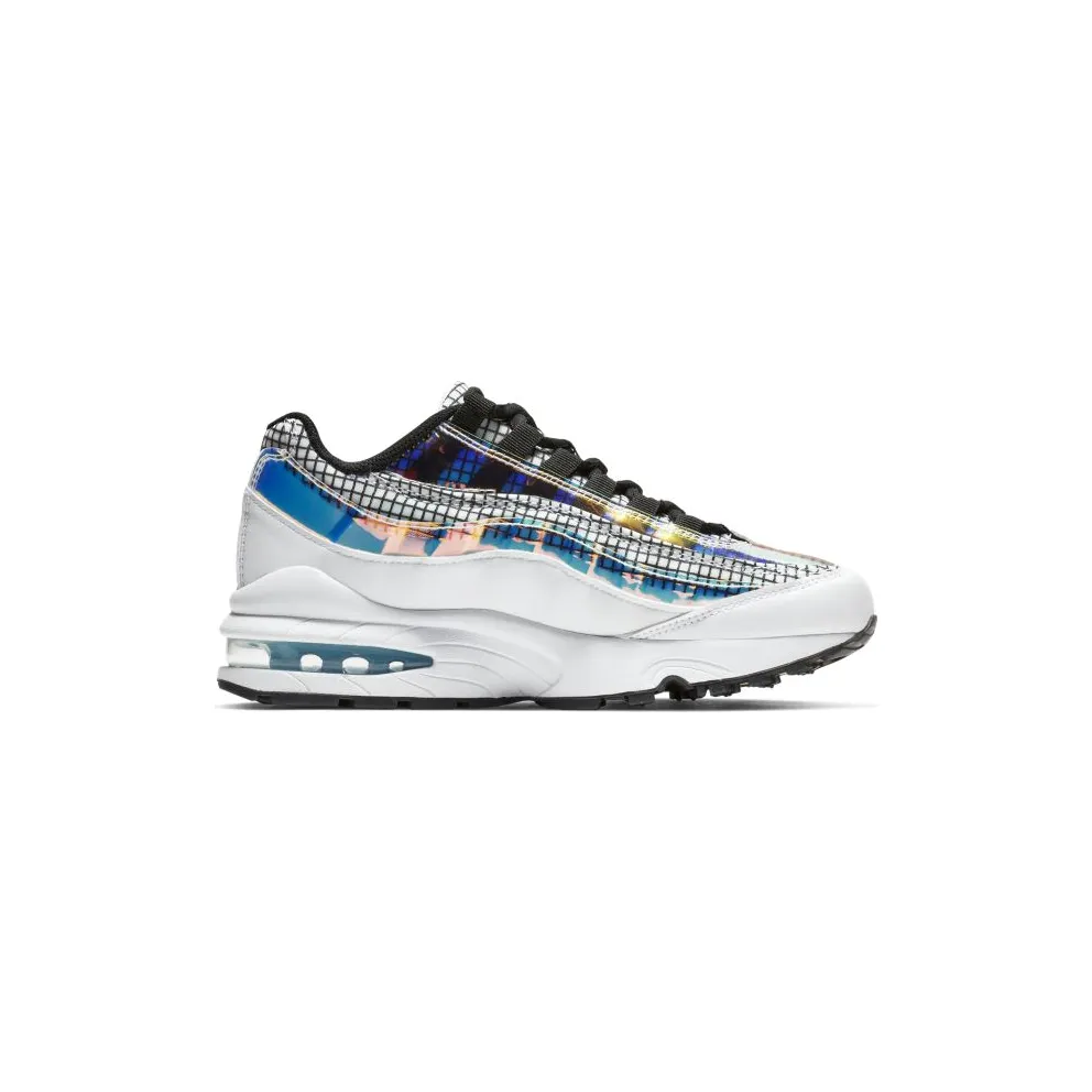 Nike Air Max 95 LV8 White Blue Glaze Black (GS) White/Blue Gaze-Lime Blast-Black (BQ7218-100)