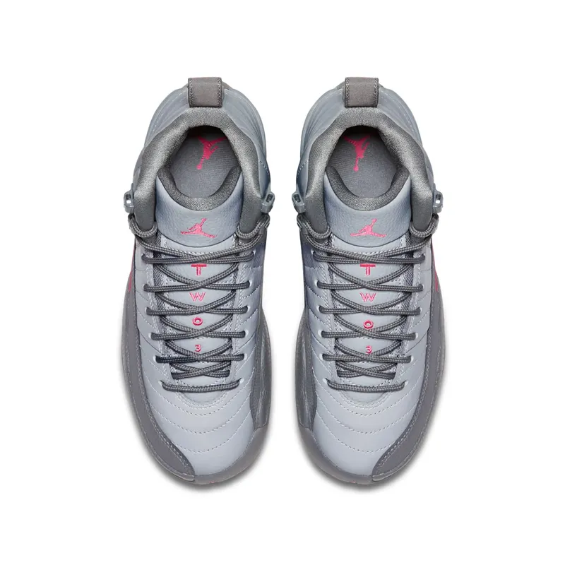 Jordan 12 Retro Wolf Grey Vivid Pink (GS) Wolf Grey/Vivid Pink-Cool Grey (510815-029)