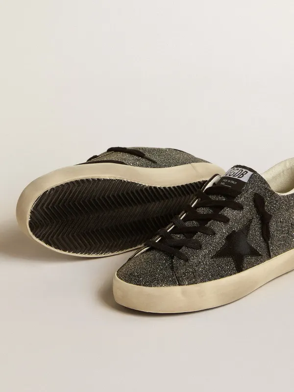Golden Goose Women’S Super-Star In Black Swarovski Crystals With Black Suede Star (GWF00101.F005170.90100) (3)