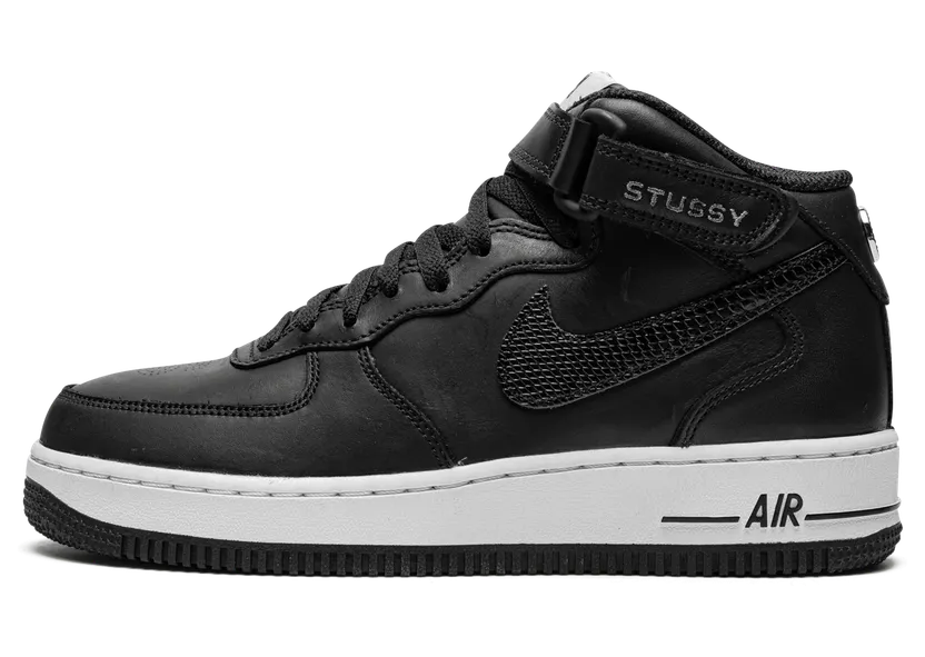 Nike Air Force 1 x Stussy Mid Black – “Grey / Black” (DJ7840-001)