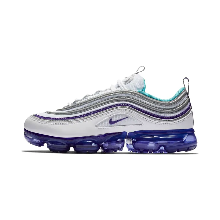 Nike Air VaporMax 97 Grape “White / Varsity Purple / Metallic Silver / Aqua” (AJ7291-100)