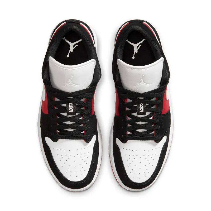 Jordan 1 Low Black White Gym Red (W) Black/White-Gym Red (DC0774-016)