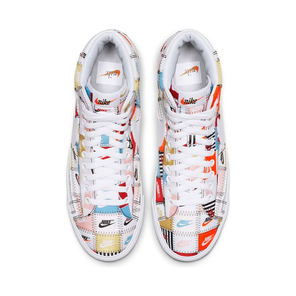 Nike Blazer Mid Patchwork White/Multi-Color (CI9887-100)
