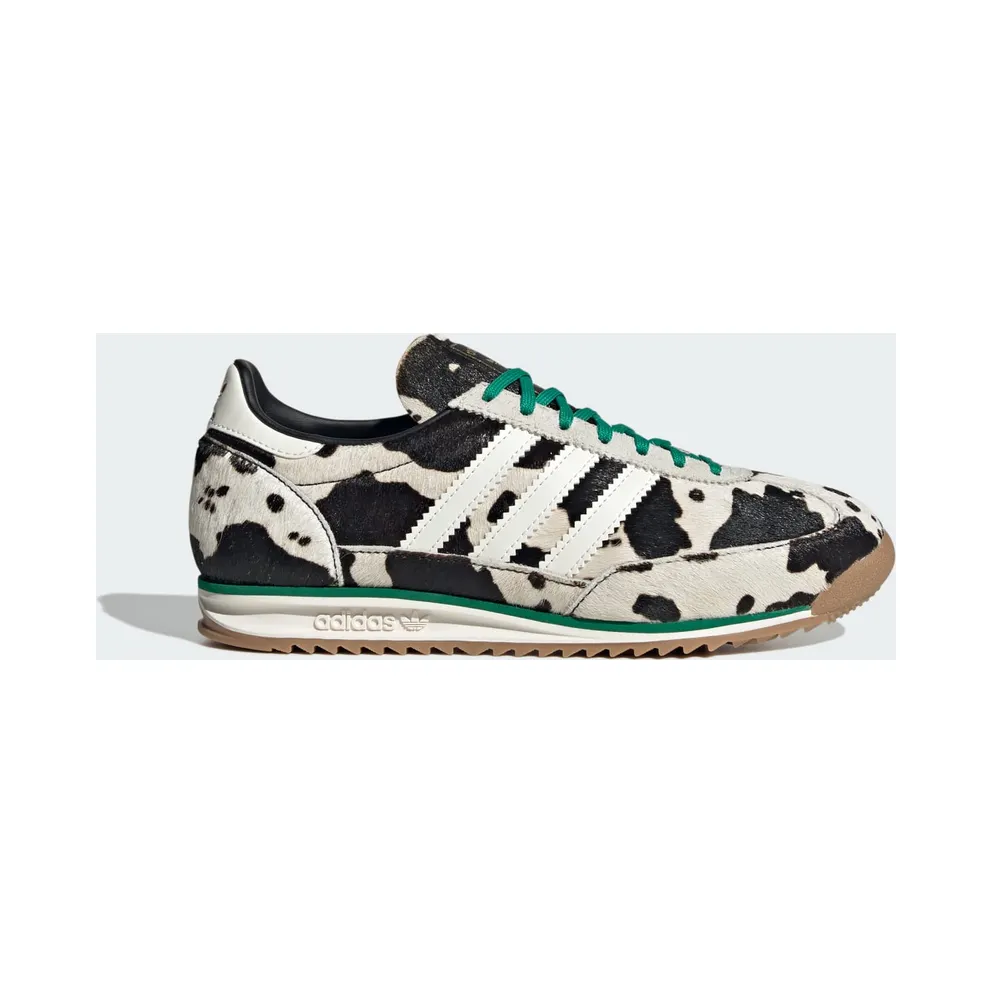 Adidas Sl72 OG Core Black / Off White / Court Green “Animal Print” (JR1639)