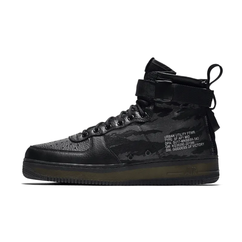 Nike Special Field Air Force 1 Mid Tiger Camo Black Cargo Khaki (AA7345-001)