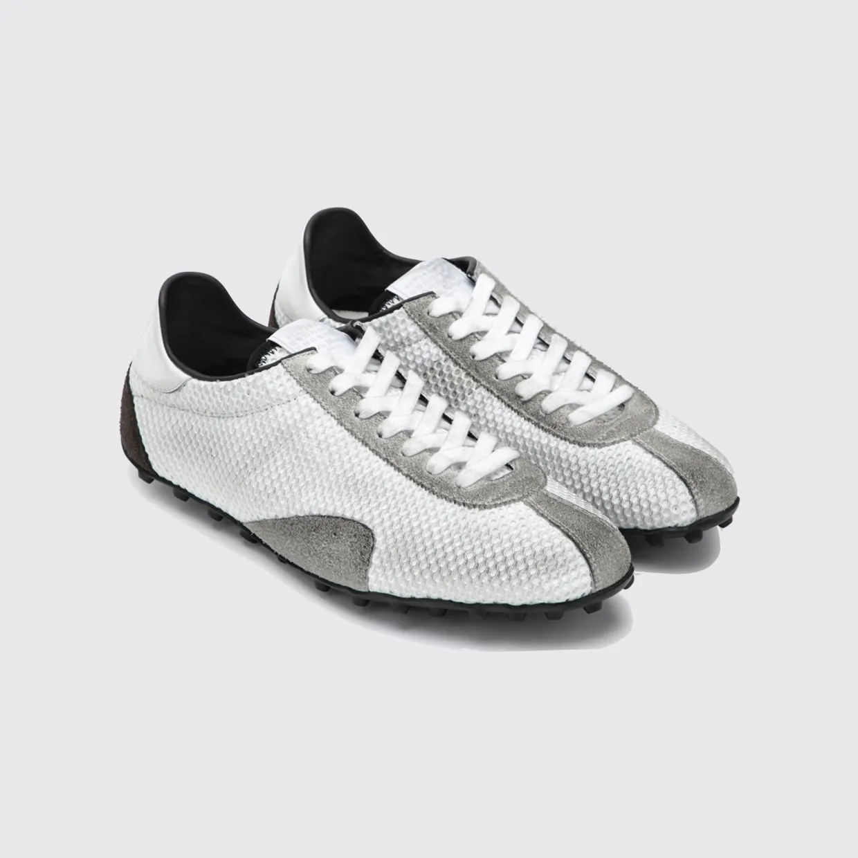 Maison Margiela Sprinters Bicolour Mesh and Suede Trainers White (S97WS0092P7645H0966)