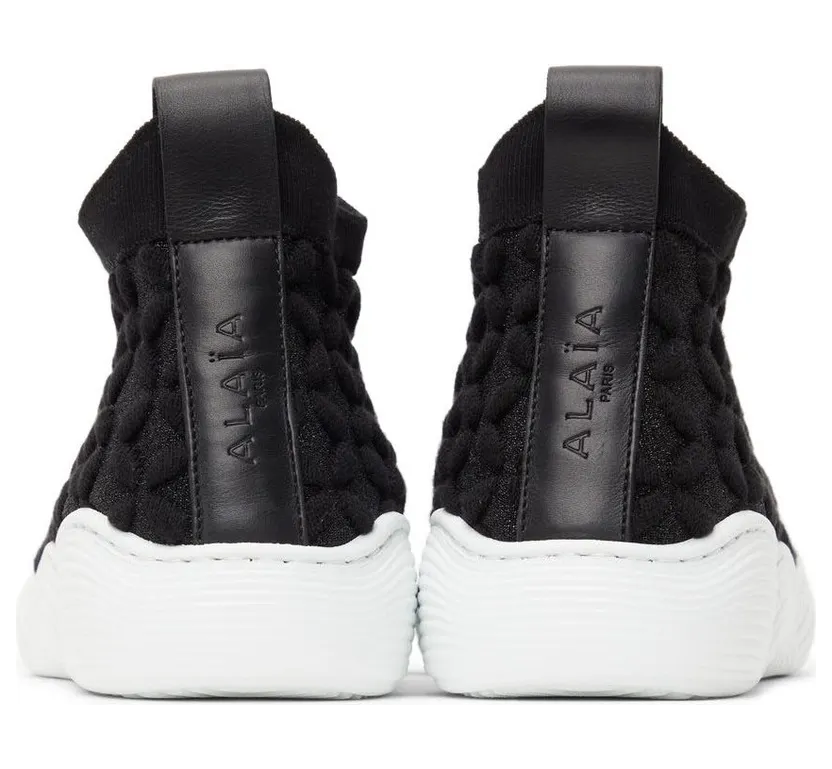 Alaïa Black Sock Sneaker 999 Black (AA3T011TK003) (4)
