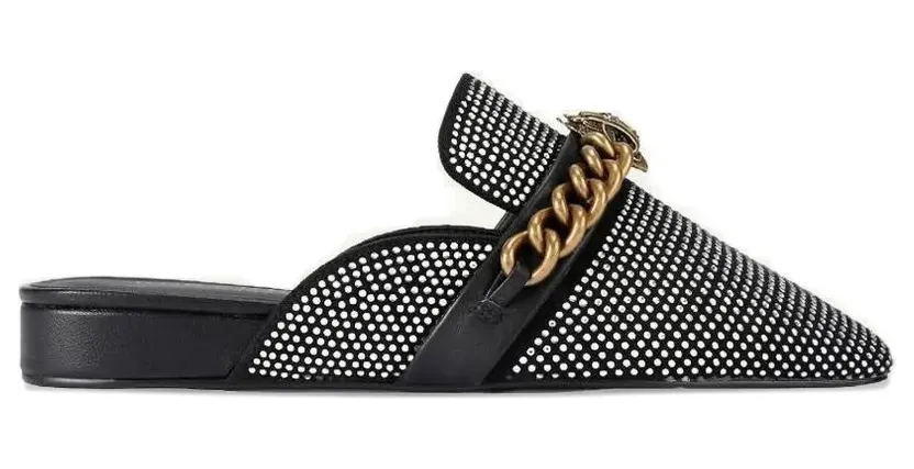 Kurt Geiger London Chelsea muiltjes verfraaid met ketting “Black” (5126409609)