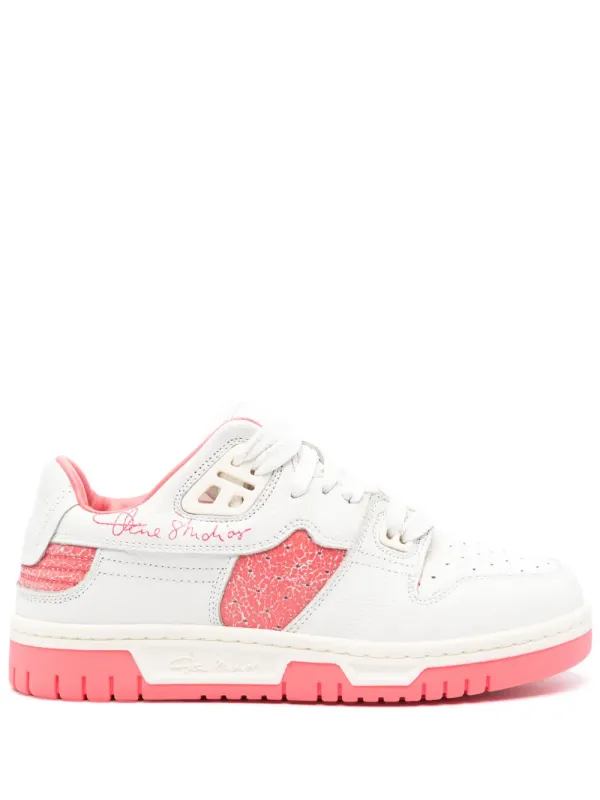 Acne Studios Leren sneakers with gebarsten effect – White (AD0704)