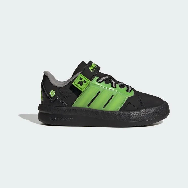 adidas Minecraft Lightorama Court Shoes Children “Core Black / Cloud White / Charcoal Solid Grey” (KI9111)