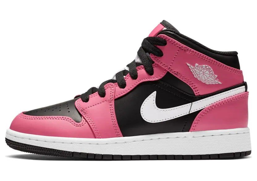Air Jordan 1 Mid GS “Black / Pinksicle / White” (555112-002)