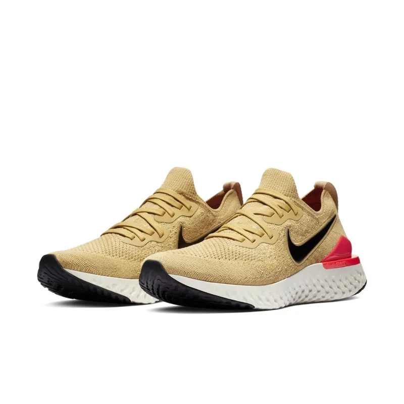 Nike Epic React Flyknit 2 Club Gold Black Red Orbit Club Gold/Black-Red Orbit-Metallic Gold (BQ8928-700)