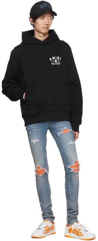 AMIRI White & Orange Skel Top Low (PF22MFS003-178)