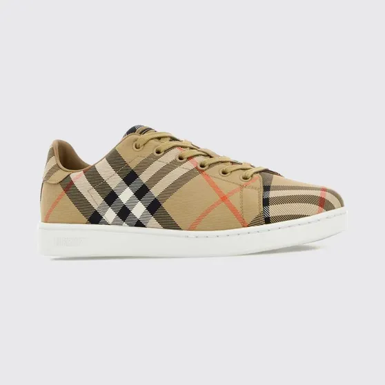 BURBERRY Set Low-Top Sneakers in Vintage Check Fabric Sand (8118855)