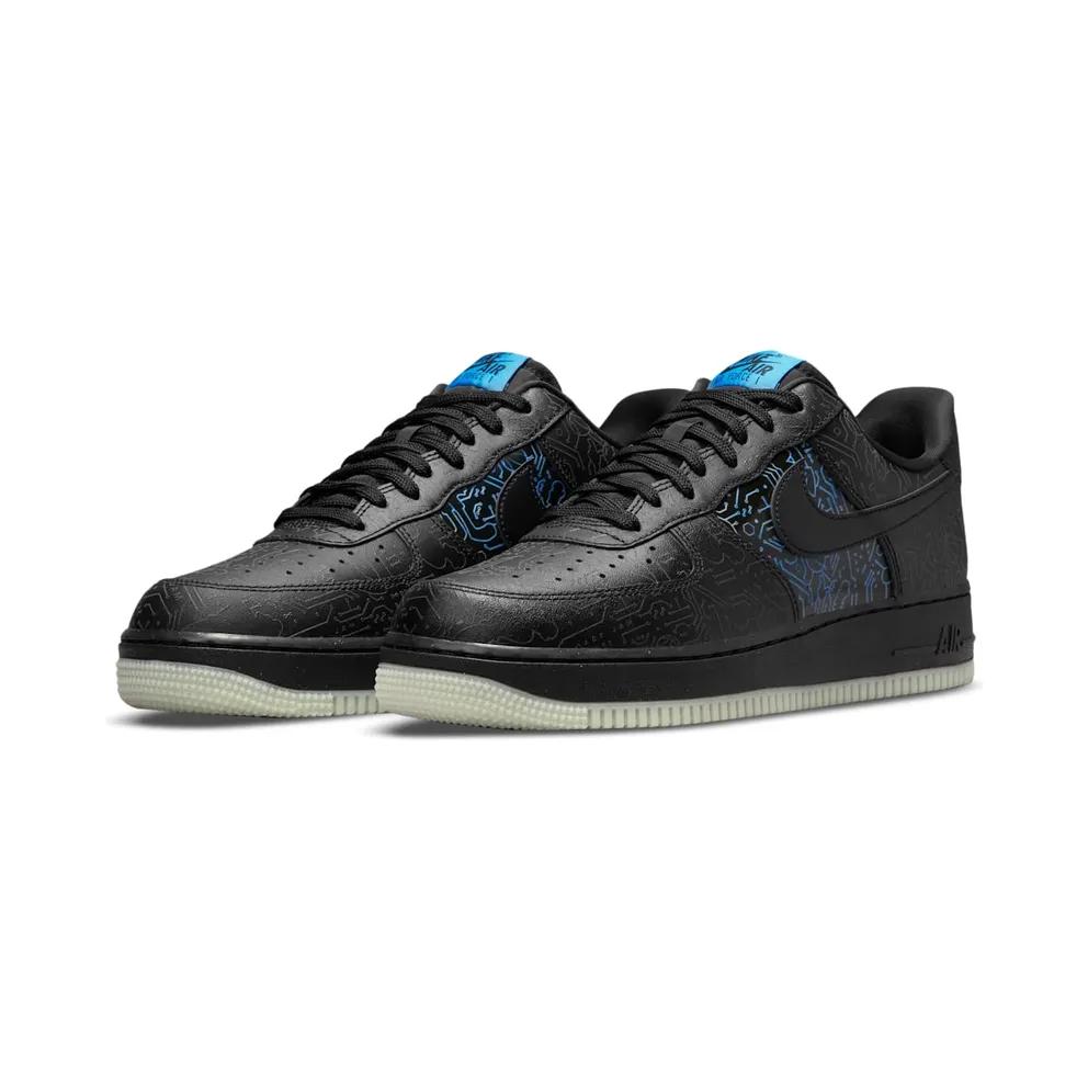 Nike Air Force 1 Low Computer Chip Space Jam (GS) – “Black / Electric Blue” (DH5354-001)