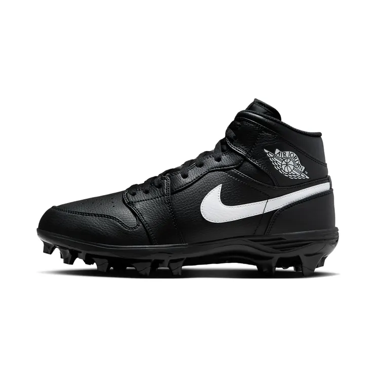 Jordan 1 Mid Cleat “Black / White” (FJ6805-001)