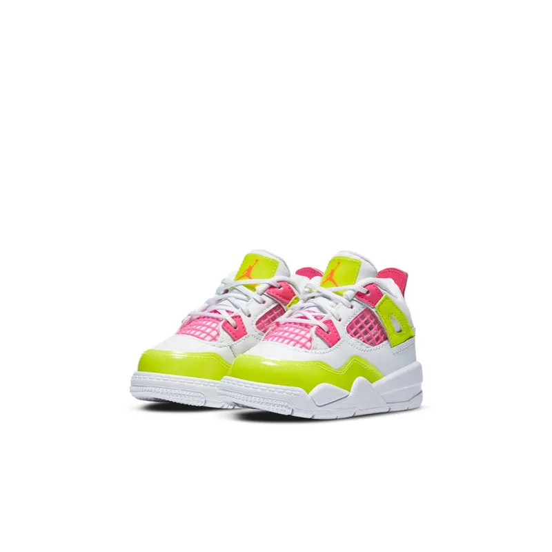 Jordan 4 Retro White Lemon Pink (TD) White/Lemon Venom-Pink Blast (CV7807-100)