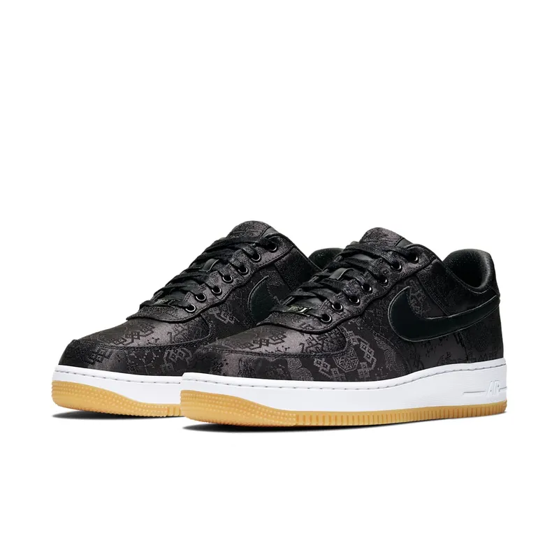 Nike x CLOT x Fragment Air Force AF 1 Black Silk (2019) (CZ3986-001)