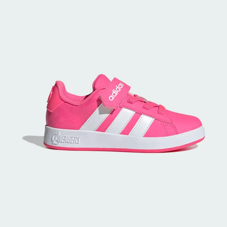 adidas Marvel Avengers Grand Court Shoes Kids “Lucid Pink / Cloud White / Clear Pink” (JQ4140)