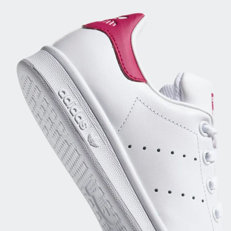 adidas Stan Smith White Pink (Youth) Running White Ftw/Running White/Pink Buzz (B32703)