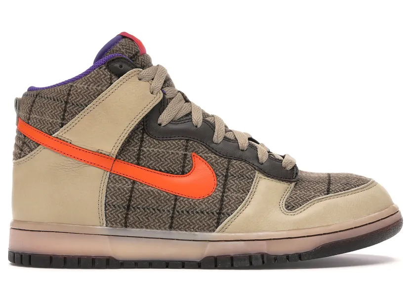 Nike Dunk High Premium Tweed Orange Blaze