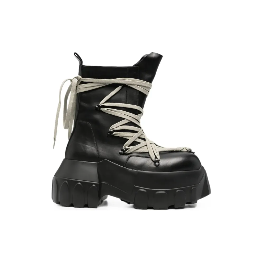 Rick Owens Megalace Lace-up “Black” (RU02F4867 LOOW1 989)