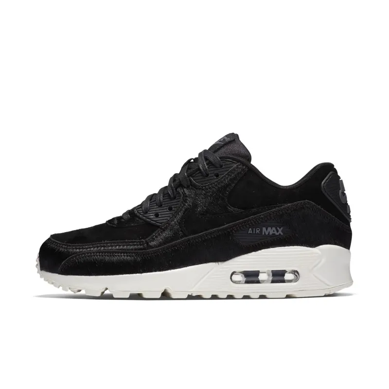 Nike  Air Max 90 LX Black Pony Hair (W) Black/Black-Dark Grey-Sail (898512-006)