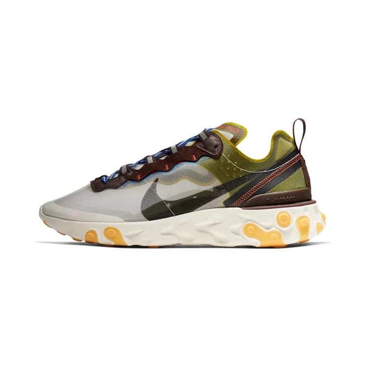 Nike React Element 87 ‘Moss’ (2019) “Moss / El Dorado / Deep Royal Blue / Black” (AQ1090-300)