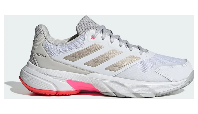 Adidas Courtjam Control 3 Tennis Cloud White / Iron Metallic / Lucid Red (IH2968)