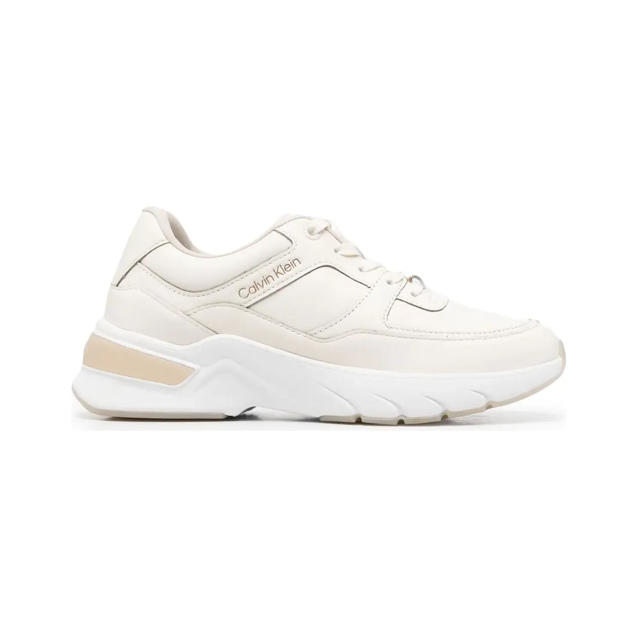 Calvin Klein Sneakers met geborduurd logo – Beige (HW0HW01351)