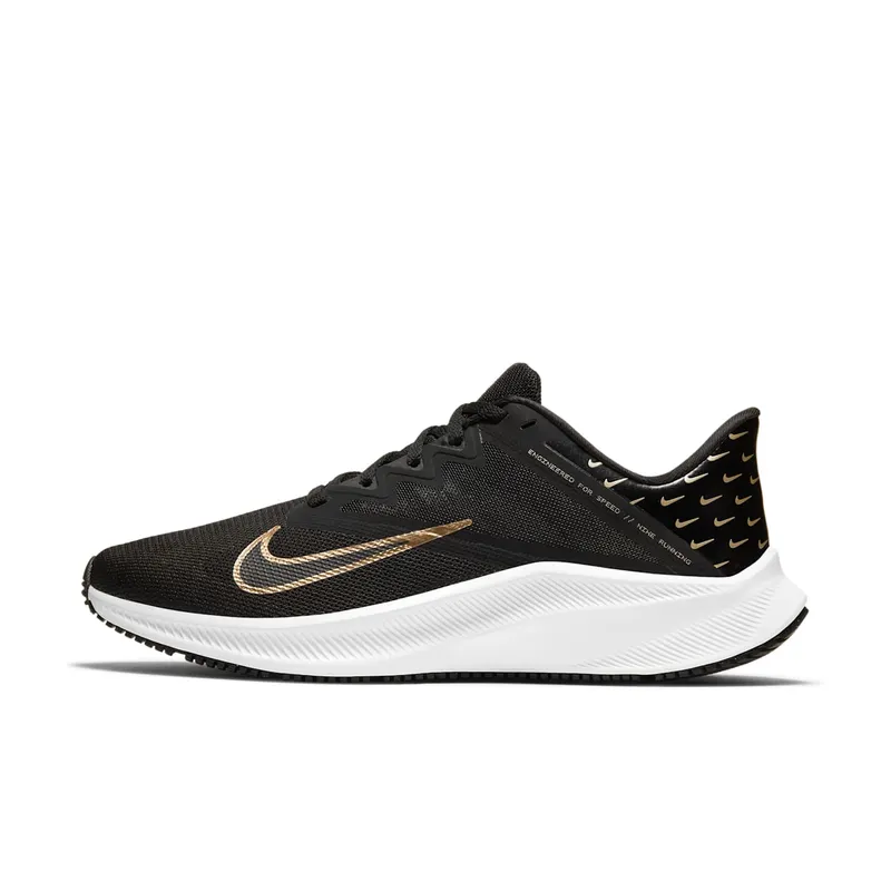 Nike Quest 3 Premium “Black / Iron Grey / Metallic Gold Grain” (CV0149-001)