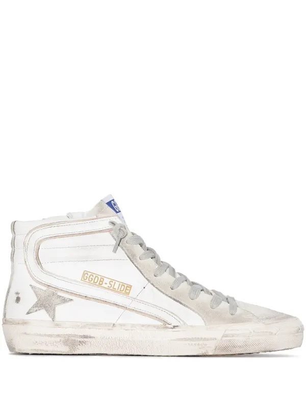 Golden Goose Slide High-Top-Sneakers – Weiß (GWF00115F000324)