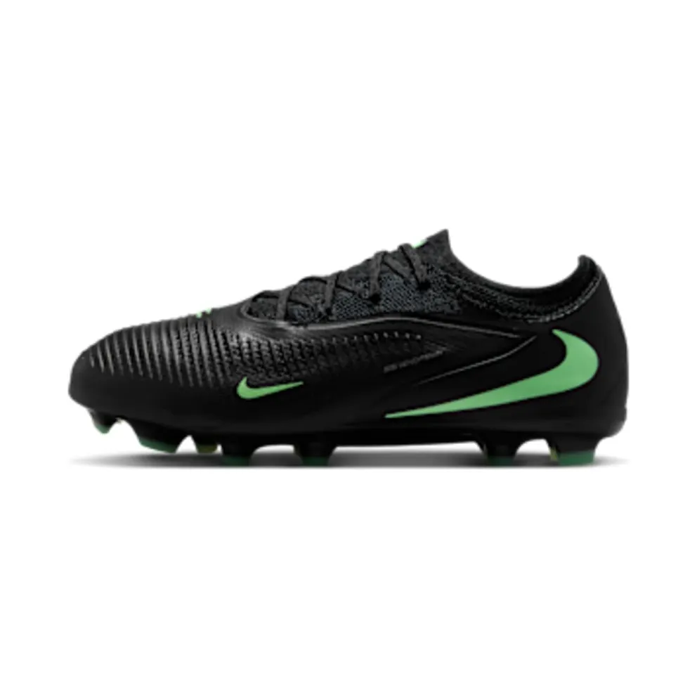Nike Jr. Phantom 6 Low Pro ‘ Multi-Ground “Black / Illusion Green” (HM9204-001)