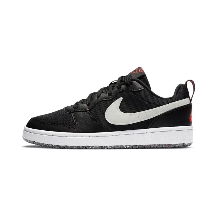 Nike Court Borough Low 2 SE “Black / Bright Crimson / White” (CZ7154-001)